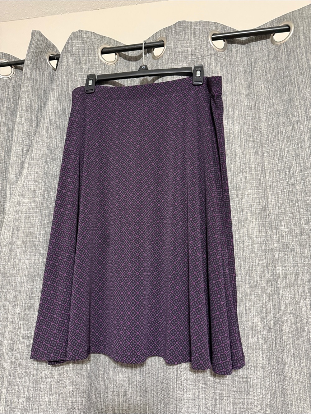 George Purple Geometric A-Line Skirt